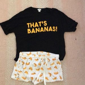 Forever 21 Banana PJ Set